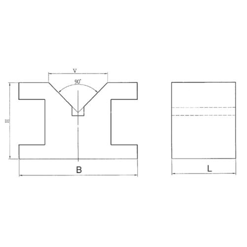 V-blok s úhelníkem (pár), šířka 60 mm