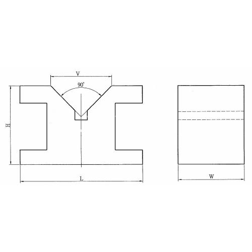 V-blok s úhelníkem (pár), šířka 105 mm