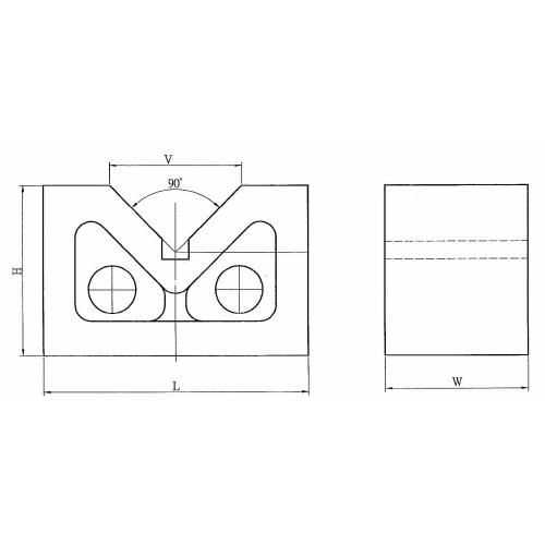 V-blok (pár), šířka 100 mm