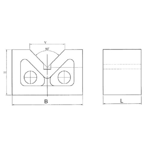 V-blok (pár), šířka 130 mm