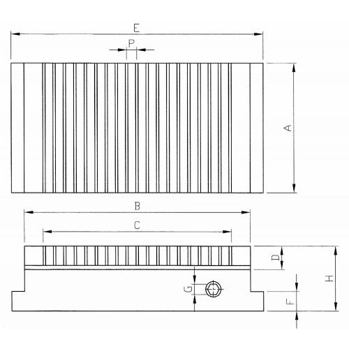 Permanentní magnetická deska 8 mm, 125 x 250 mm