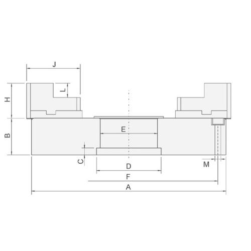 Extra ploché 6-čelisťové sklíčídlo 400 mm, válcové upnutí