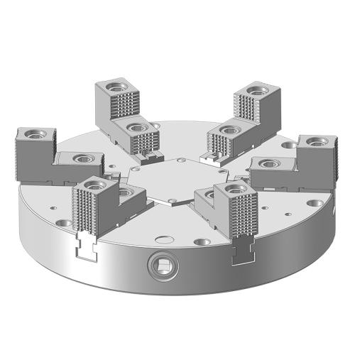 Extra ploché 6-čelisťové sklíčídlo 1000 mm, válcové upnutí
