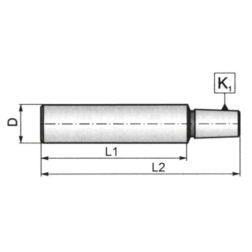Upínací trn s válcovou stopkou Ø 12 x 60, B16