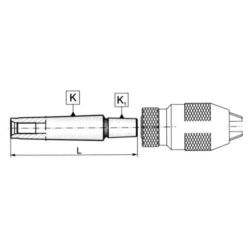 Upínací trn MT3, B16, se závitem M12