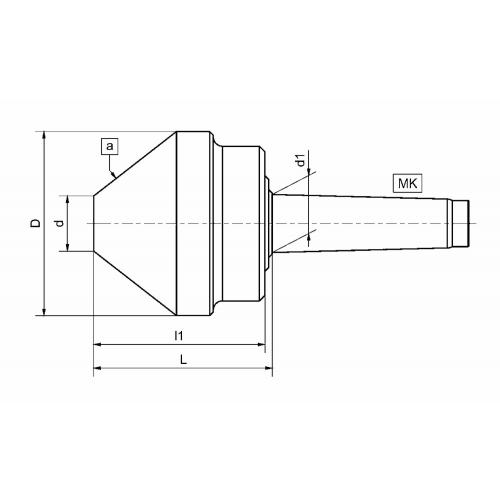 Otočný středicí kužel D=125, MT 5