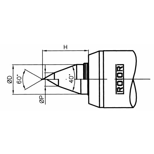 Otočný hrot s indikací tlaku, 60°/40°, běžné soustružení, VDI 40