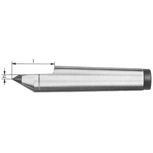 Pevný hrot s karbidovou špičkou, poloviční, DIN 807, MT 1