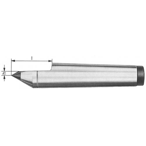 Pevný hrot s karbidovou špičkou, poloviční, DIN 807, MT 2