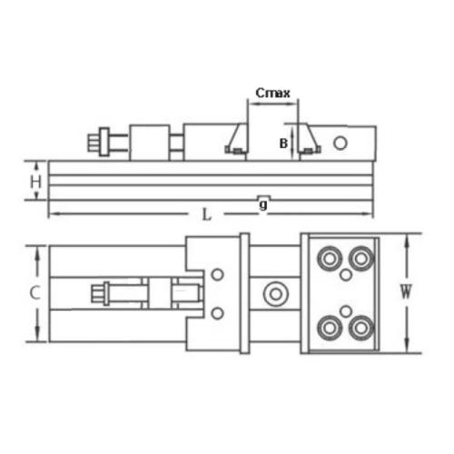 Rychloupínací přesný svěrák, JW 125, kap. 150
