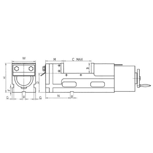 Pneumatický svěrák JW 200, kap. 300