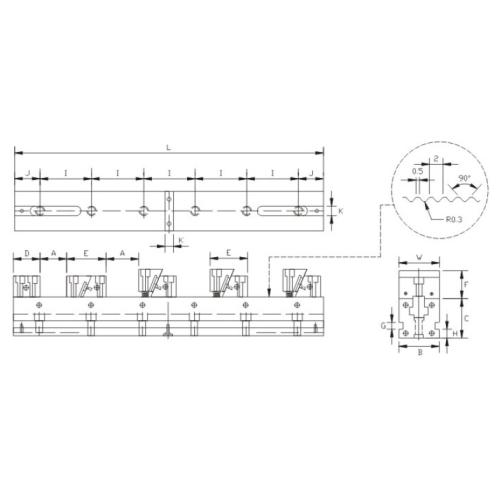 Multiflex svěrák 50 x 600 mm