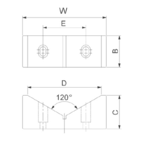 V-čelist pro MC2/EMC 125 mm
