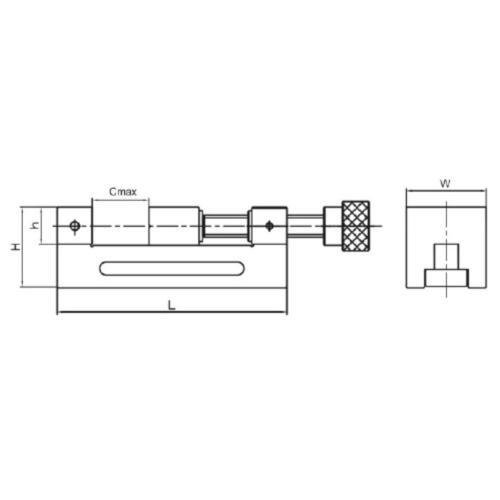Nástrojářský svěrák, šroubovací typ TMV-B 50