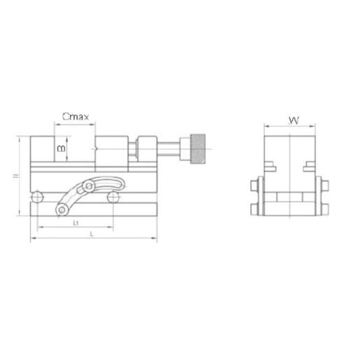 Sinusový svěrák, šroubovací typ TMV-SB 63
