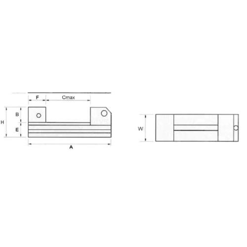 Brousicí a erozní svěrák, nekorozivní, JW 25 mm