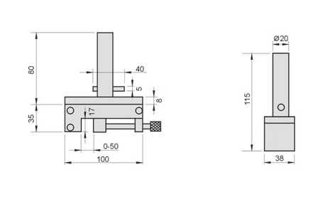 Šroubovací elektrodový svěrák, nekorozivní, JW 25, CW 25