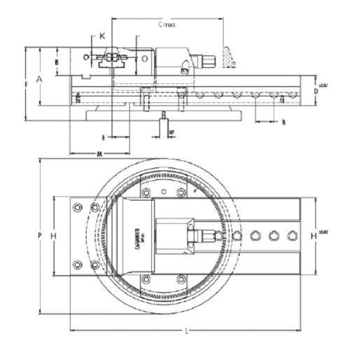 Stahovací svěrák CAMINATI, mechanický JW 150