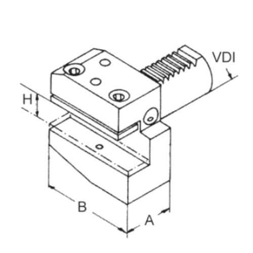 Držák radiálního nástroje pravý, krátký B1 – 50 x 32