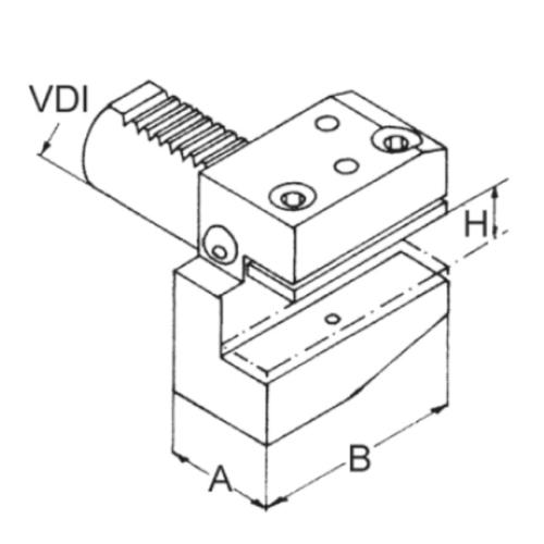 Držák radiálního nástroje levý, krátký B2 – 16 x 12