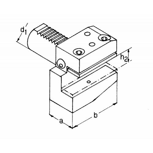Držák radiálního nástroje levý, krátký B2 – 50 x 32