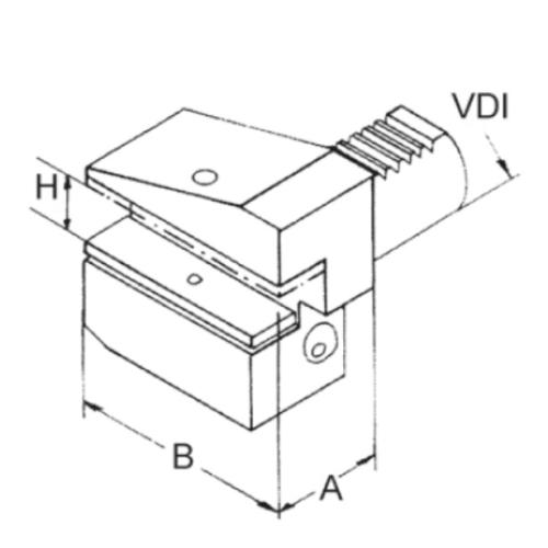 Držák radiálního nástroje pravý, obrácený B3 – 50 x 32
