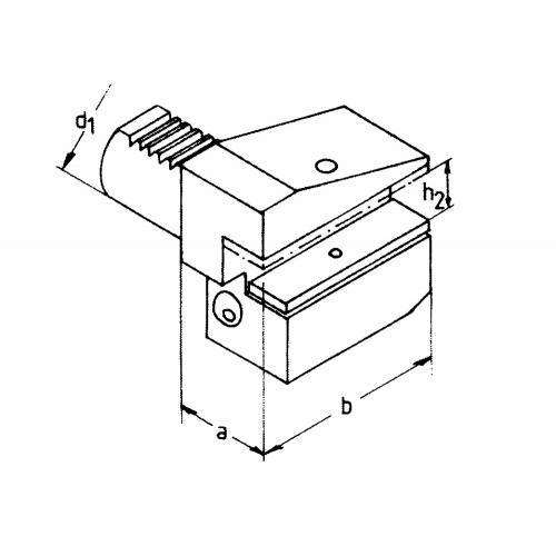 Držák radiálního nástroje levý, obrácený B4 – 16 x 12