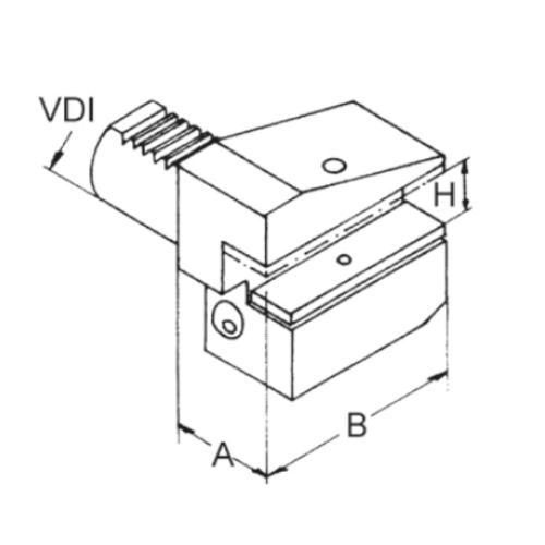 Držák radiálního nástroje levý, obrácený B4 – 60 x 32