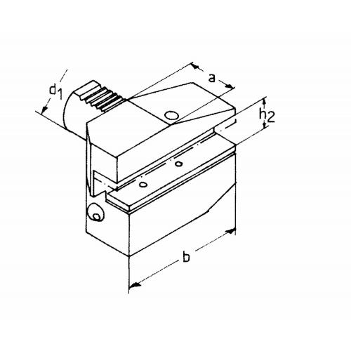 Držák radiálního nástroje levý, obrácený, dlouhá verze B8 – 16 x 12