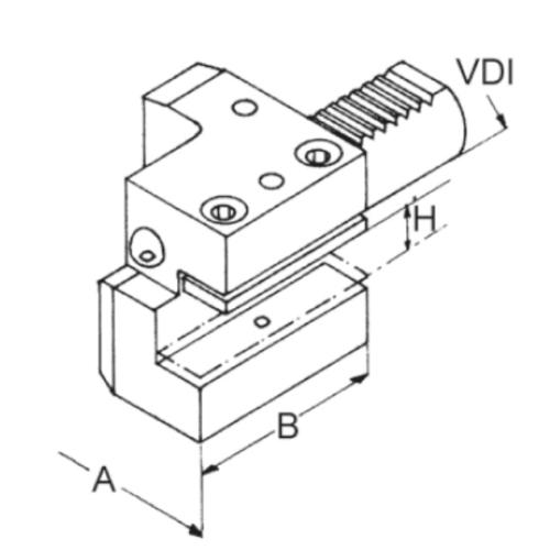 Držák axiálního nástroje pravý, krátký C1 – 50 x 32
