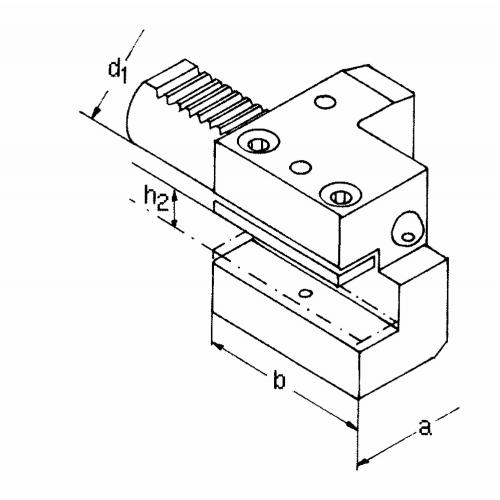 Držák axiálního nástroje levý, krátký C2 – 16 x 12