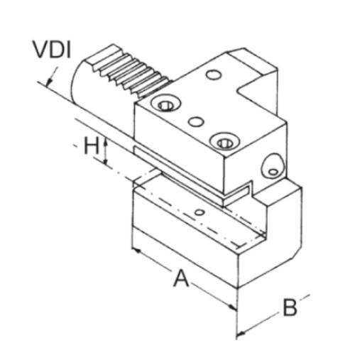 Držák axiálního nástroje levý, krátký C2 – 16 x 12