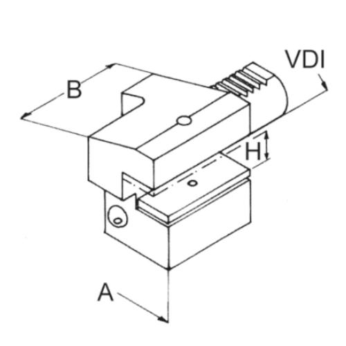 Držák axiálního nástroje pravý, obrácený, krátký C3 – 25 x 16