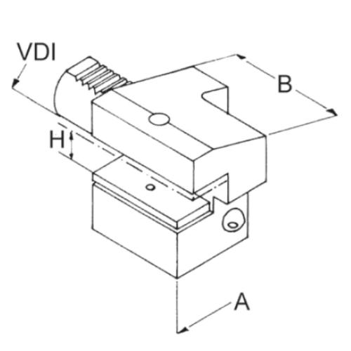 Držák axiálního nástroje levý, obrácený, krátký C4 – 16 x 12