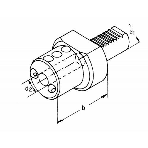 Držák vrtací tyče E2 – 25 x 8