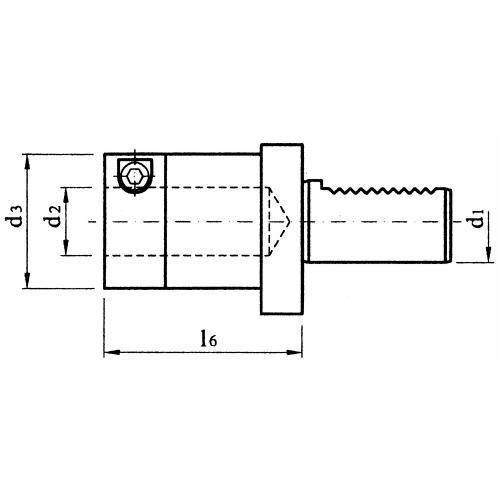 Držák vrtací tyče, drážkovaný E2S – 30 x 6