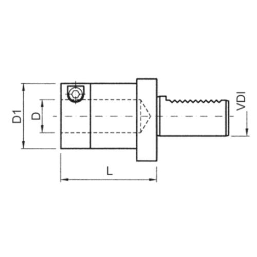Držák vrtací tyče, drážkovaný E2S – 30 x 32