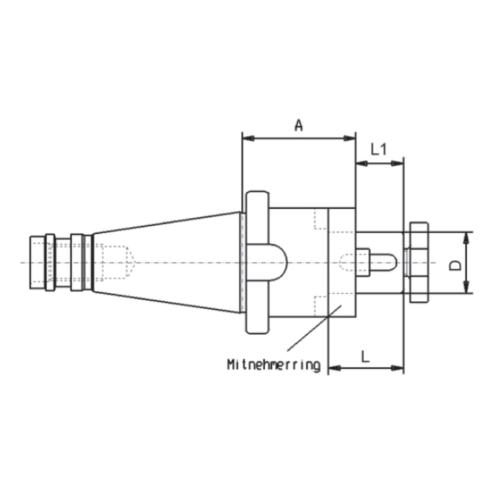 Kombinovaný trn DIN 2080, SK 50 Ø 16