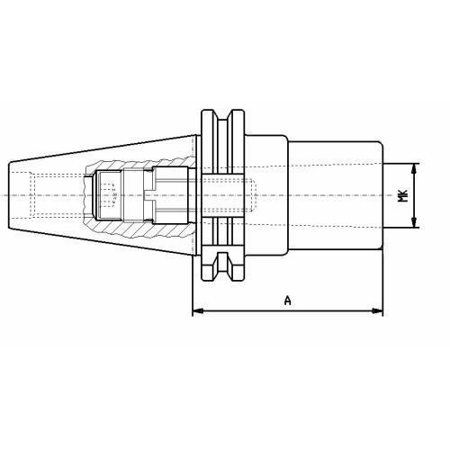 Redukční adaptér, závitový, DIN 69871, SK 40 / MT1