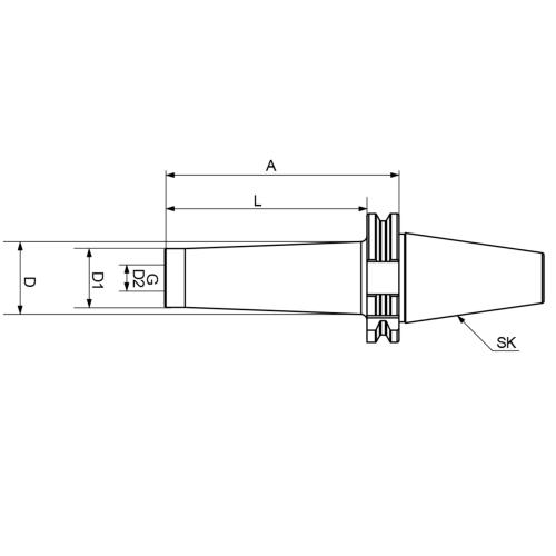 Frézovací trny, šroubovací, DIN 69871 AD/B, SK 40, M 12 x 50