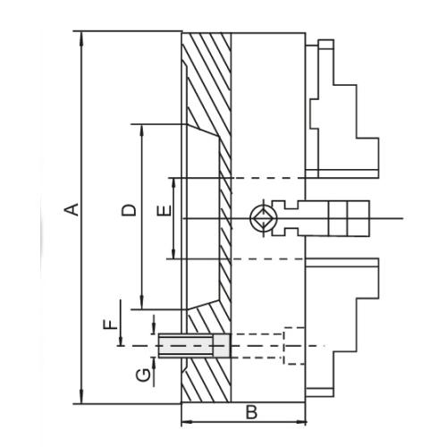 Upínací deska 400, litina, DIN 55026-11", jednodílné čelisti