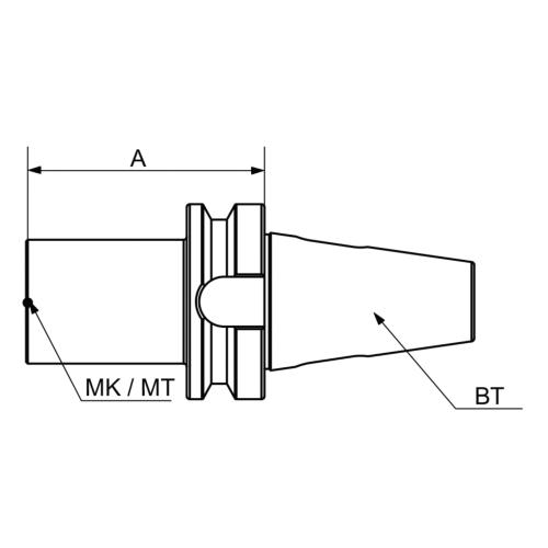 Redukční adaptér, s vyrážečem, MAS-BT 40 / MT2