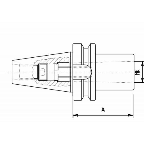 Redukční adaptér, závitový, MAS-BT 40 / MT1