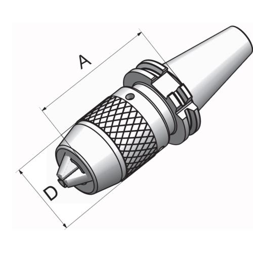 Vrtací NC sklíčidlo s hákovým klíčem MAS-BT 40, 1–13 mm