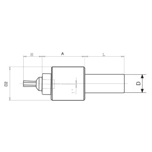 Držák protahovacího nástroje válc. Ø 16 pro vložky Ø 12