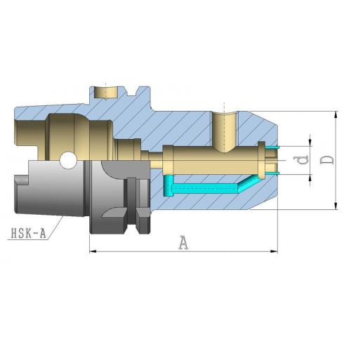 Weldon HSK-A 63, Ø 8 x 65