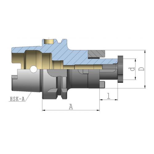 Kombinovaný trn HSK-A 63 , Ø 16 x 60