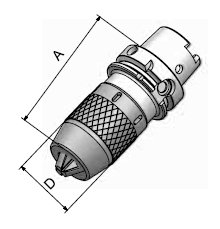 Vrtací NC sklíčidlo s hákovým klíčem HSK-A 63, 1–13 mm