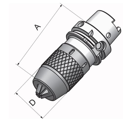 Vrtací NC sklíčidlo s hákovým klíčem HSK-A 63, 1–13 mm