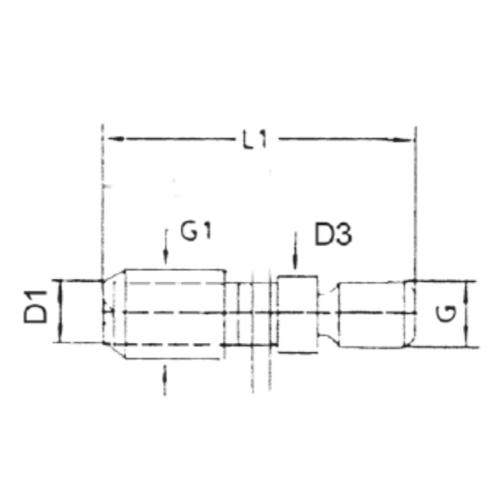 Upínací čep S20x2 s pilovým závitem